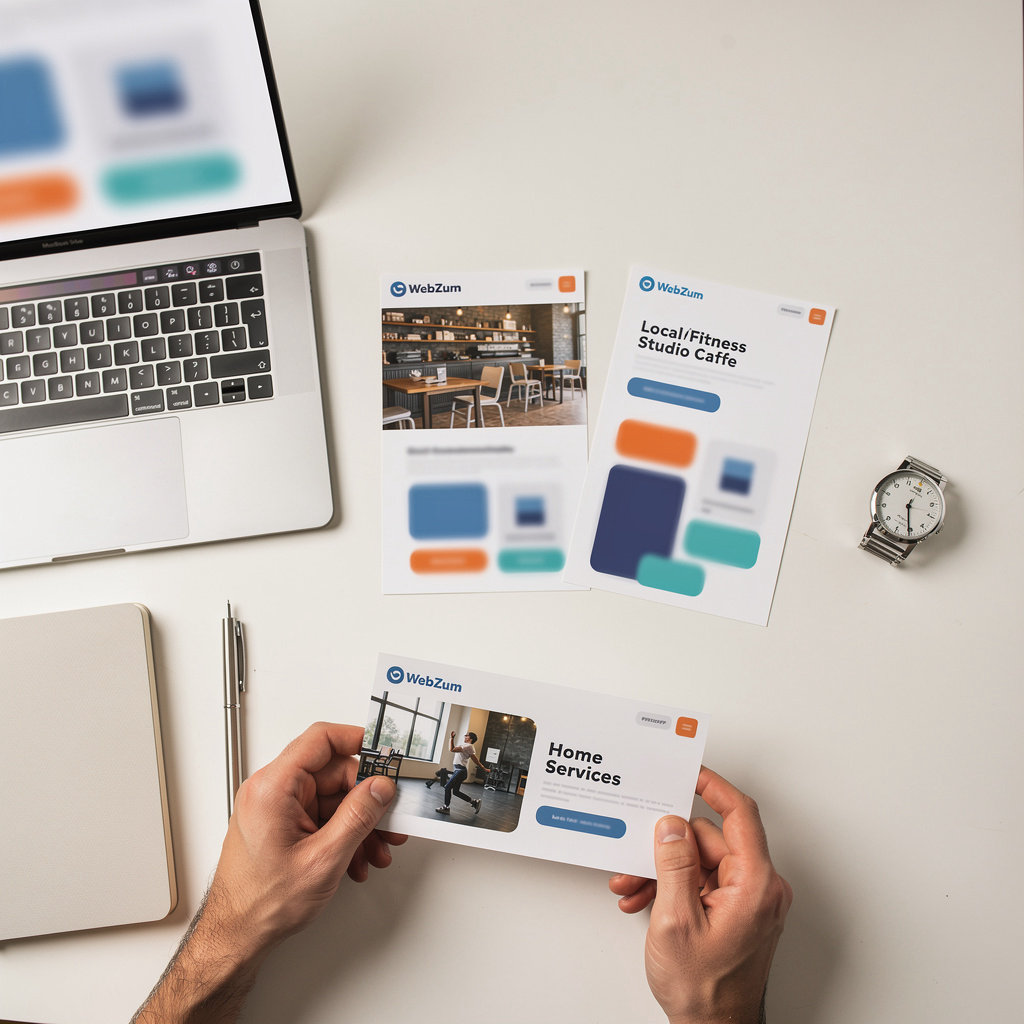 WebZum professional websites built in minutes - real examples from small businesses